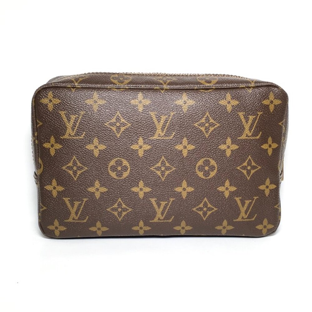 VINTAGE LOUIS VUITTON LV BROWN MONOGRAM 23 COSMETIC POUCH TROUSSE TOILETTE